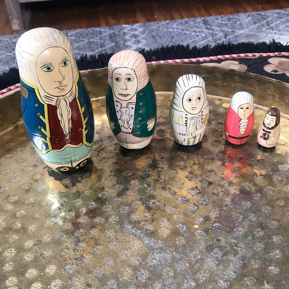 Colorful Historical Nesting Dolls